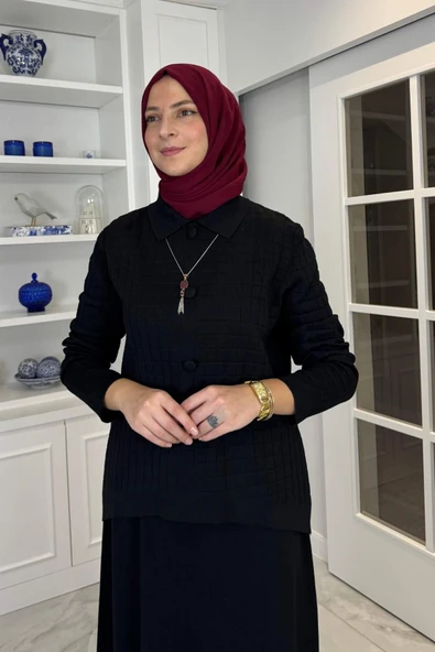 Kumsal Triko Takım Siyah - Resim 2