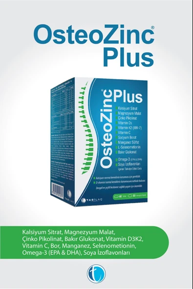 Osteozinc Plus 60 Tablet 30 Kapsül ürün görseli 1