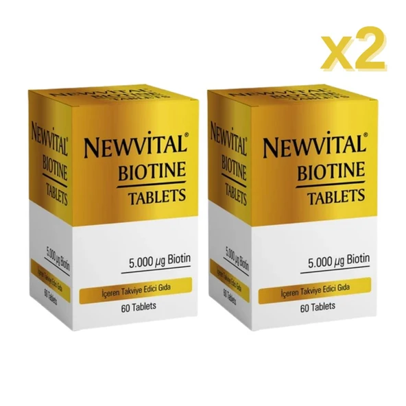 Newvital Biotin 60 Tablet x2 Adet ürün görseli 1