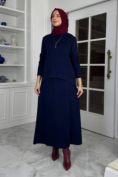 Kumsal Triko Takım Lacivert - Resim 6