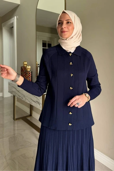 Yonca Triko Takım Lacivert - Resim 2