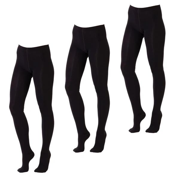 Thermoform Kadın Bambu Külotlu Çorap Siyah 3'lü Paket ürün görseli 1