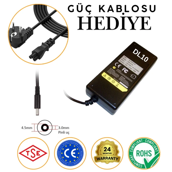 Dell inspiron 15-3552 HK45NM140 Notebook Adaptörü  Güç Kaynağı ürün görseli 1