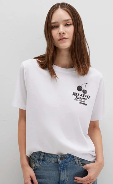 Mavi M1613484 Baskılı T-Shirt Kadın Tişört ürün görseli 1
