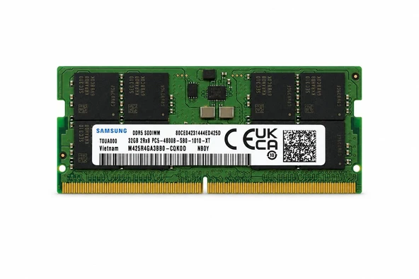 SAMSUNG 32GB DDR5 4800MHz CL46 SODIMM Notebook Ram M425R4GA3BB0-CQK0D ürün görseli 1