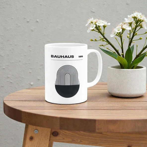 PRYDESIGN Bauhaus Esintisi Seramik Kupa - Resim 4