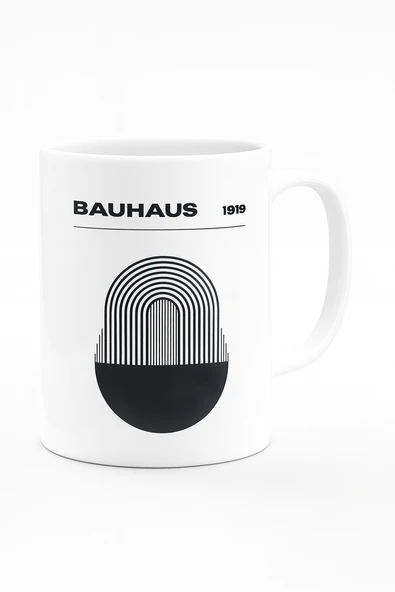PRYDESIGN Bauhaus Esintisi Seramik Kupa - Resim 5