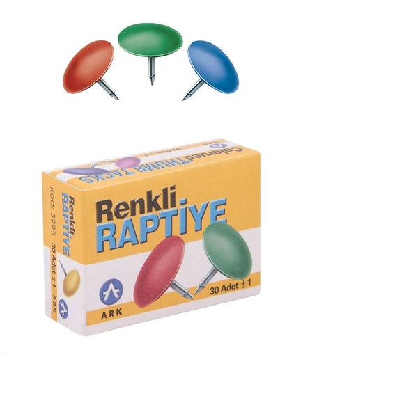 Renkli Metal Raptiye 30'lu  4 Adet ürün görseli 1