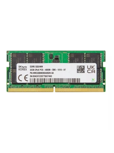 SK HYNİX 32GB DDR5 4800Mhz CL40 SODIMM Notebook Ram HMCG88MEBSA092N ürün görseli 1