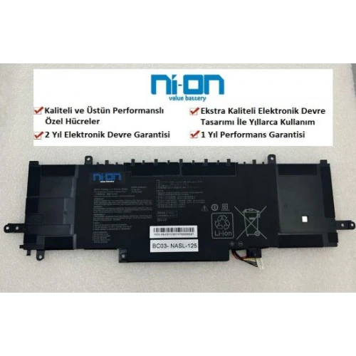 Nion Asus ZenBook 14 UX434FLC-A5344T uyumlu Notebook Batarya - Pil ürün görseli 1