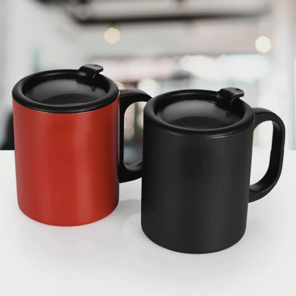 Paslanmaz Çelik Mug, Paslanmaz Çelik Termos Bardak-300 ml - Resim 3