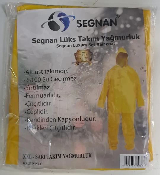 SEGNAN SARI TAKIM YAĞMURLUK - XXL ürün görseli 1