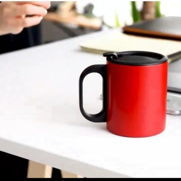 Paslanmaz Çelik Mug, Paslanmaz Çelik Termos Bardak-300 ml - Resim 8