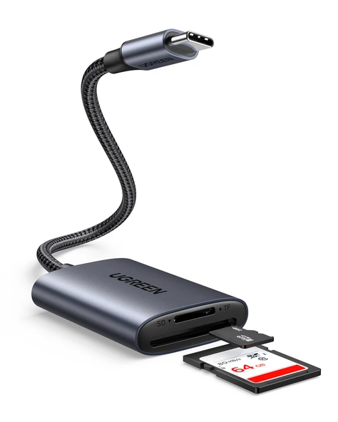 UGREEN Type-C to SD ve Micro SD Kart Okuyucu Adaptör, 80888 ürün görseli 1