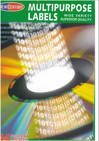 CD ETİKETİ 210X297  70 ADET  2 Lİ NEW CENTURY ürün görseli 1