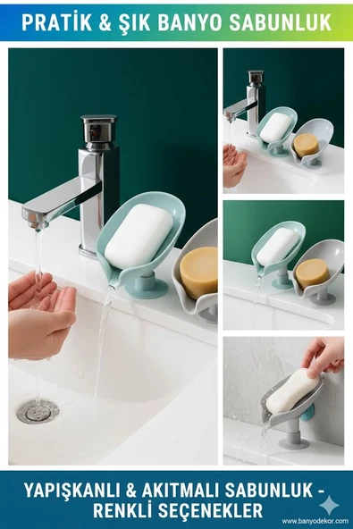 Katı Sabunluk Lavabo Üstüne Pratik Kullanım Vakumlu Sabunluk ürün görseli 1