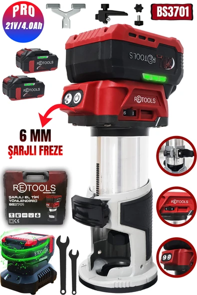 RETOOLS BORDO 6 MM ŞARJLI FREZE ürün görseli 1