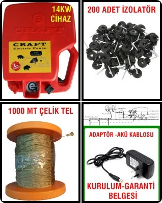 10 DÖNÜME GÖRE SET 14KW ÇELİK TELLİ DOMUZ KOVUCU AYI KOVUCU ürün görseli 1