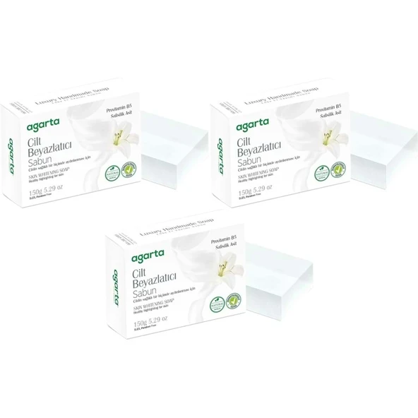 Agarta El Yapımı Doğal Sabun 150GR Cilt Beyazlatıcı (3 Lü Set) ürün görseli 1