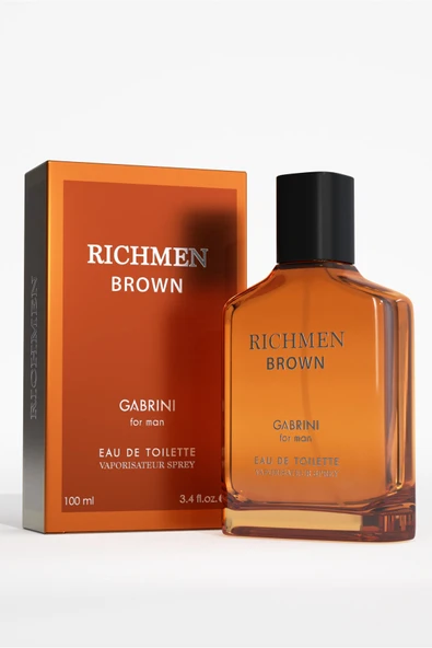Gabrini Richmen Brown EDT For Man 100 ml - Resim 6