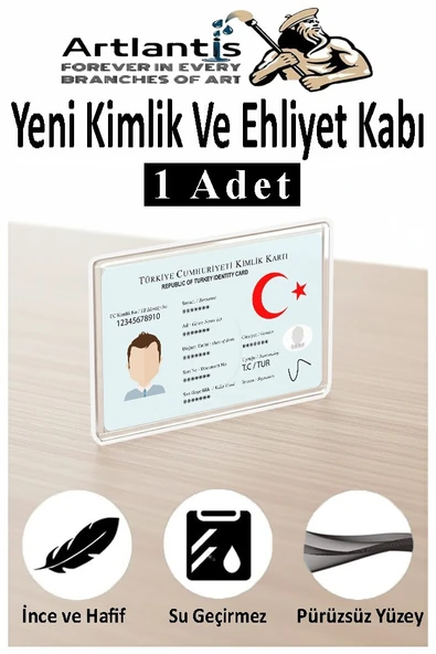 Kimlik Ehliyet Kabı Şeffaf 1 Adet Yumuşak Esnek Şeffaf Kırılmaz Kredi Kartı Koruyucu Kart Kılıfı Kart Kabı Plastik ürün görseli 1