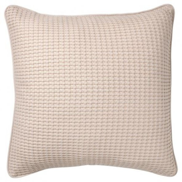 Minder-Kırlent Kılıfı, Bej Renk 50x50 Cm %100 Pamuk Ev Dekorasyon-Kılıf ürün görseli 1