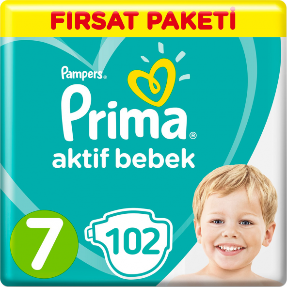 Prima Bebek Bezi 7 Beden Fırsat Paketi 15+ Kg (3*34) 102 Adet ürün görseli 1