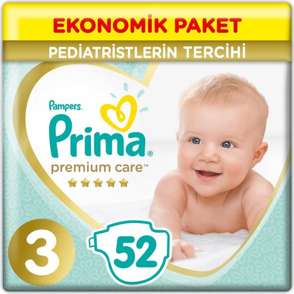 Prima Premium Care 3 Beden Ekonomik Paket 6-10 Kg 52 Adet ürün görseli 1