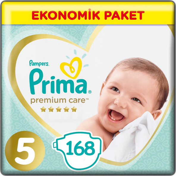 Prima Premium Care 5 Beden Bebek Bezi 11-18 Kg (4*42) 168 Adet ürün görseli 1
