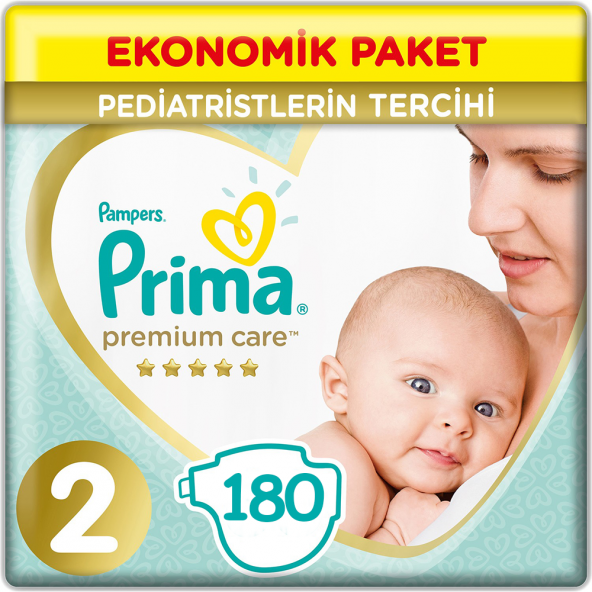 Prima Premium Care 2 Beden Bebek Bezi Yenidoğan 3*60 180 Adet ürün görseli 1