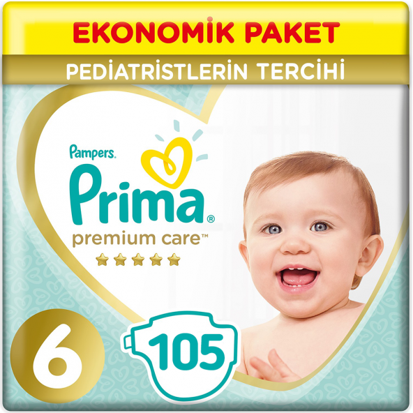 Prima Premium Care 6 Beden Bebek Bezi 13+ Kg (3*35) 105 Adet ürün görseli 1