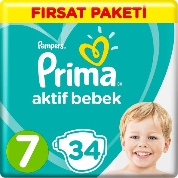 Prima Bebek Bezi 7 Beden Fırsat Paketi 15+ Kg 34 Adet ürün görseli 1