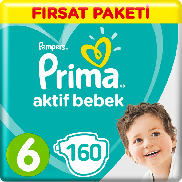 Prima Bebek Bezi 6 Beden Fırsat Paketi 13-18 Kg (4*40) 160 Adet ürün görseli 1