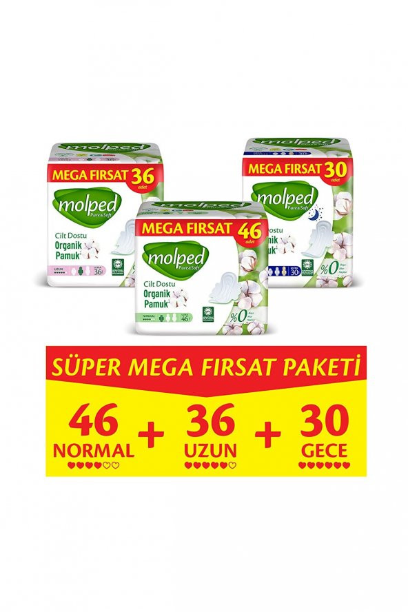 Molped Pure&soft Hijyenik Ped Süper Mega Paket 112 Adet ürün görseli 1