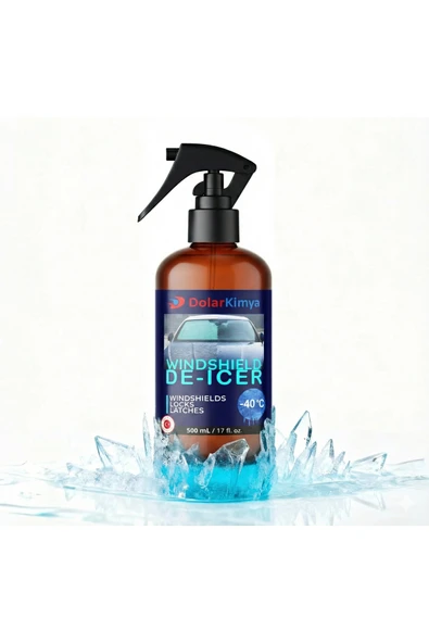 Araba Oto Cam Buz Çözücü Solüsyon | 500 mL (-40 Derece Profesyonel Buz Çözücü Deicer) ürün görseli 1
