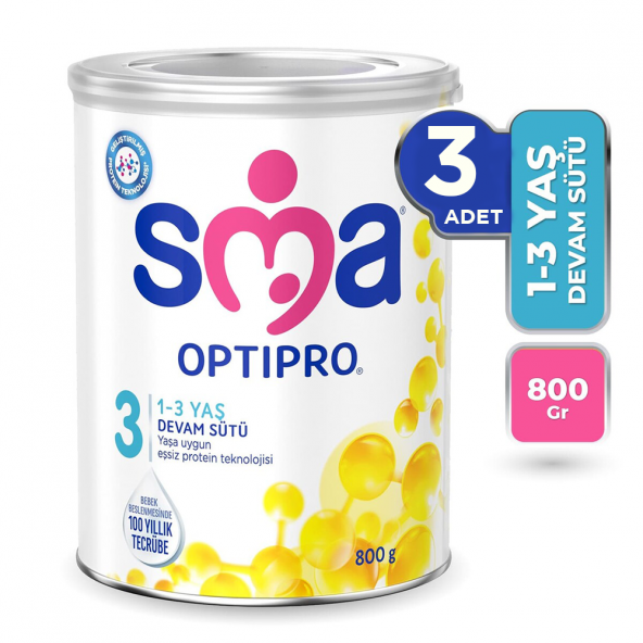 SMA Optipro 3 Bebek Maması 800 gr 3 Adet ürün görseli 1