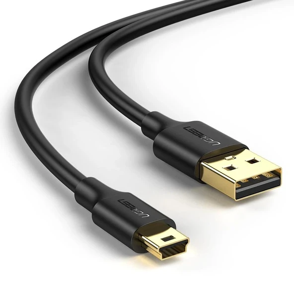 UGREEN 2.0 A USB-A & Mini-USB, Şarj ve Data Kablosu, 1.5 Metre, Siyah, 10385 ürün görseli 1
