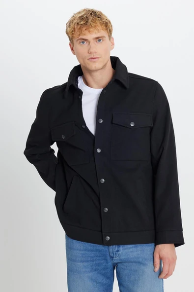 Erkek İnce Ceket Siyah Siyah M ürün görseli 1