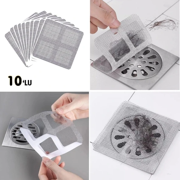 10'lu Banyo ve Mıutfak Lavabo Koku Önleyici ve Haşere Böcek Önleyici Gider Filtresi (2818) ürün görseli 1
