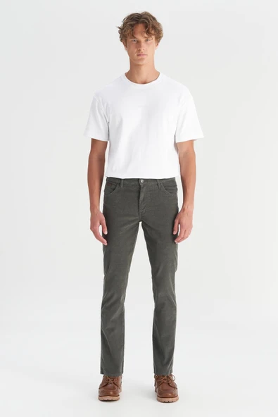 Erkek Texas Slim Kadife Pantolon Green Green 32 32 ürün görseli 1