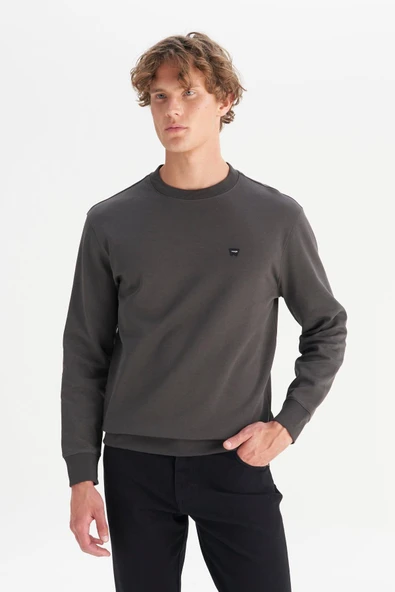 Erkek Patch Logo Sweatshirt FadedBlack FadedBlack S ürün görseli 1