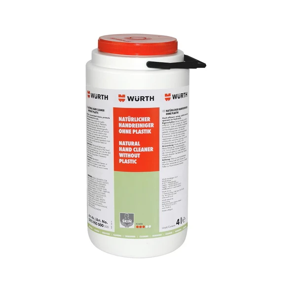 Würth Mikro Plastik İçermeyen El Temizleyici 4L: Yağ ve Kir İçin Profesyonel Çözüm ürün görseli 1