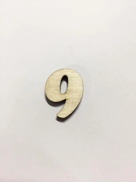 2,5cm Ahşap Harf ve Rakamlar - 9 ürün görseli 1