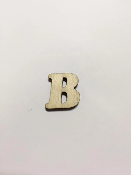 2,5cm Ahşap Harf ve Rakamlar - B ürün görseli 1