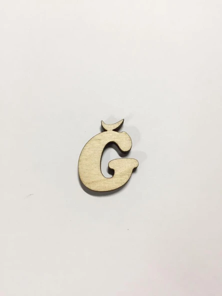 2,5cm Ahşap Harf ve Rakamlar - Ğ ürün görseli 1