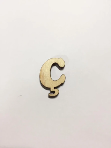 2,5cm Ahşap Harf ve Rakamlar - Ç ürün görseli 1