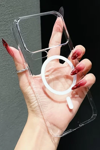 Xiaomi 17 Pro Max Şeffaf Mika Sararmaz Sert Magsafe Kılıf ürün görseli 1