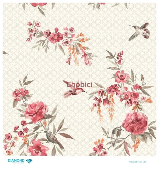 Diamond Pirinç Dekopaj Kağıdı - 123 - 30x30 ürün görseli 1