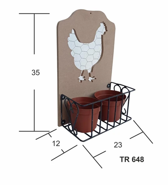 2 li Telli Horoz Çiçeklik TR-648 ürün görseli 1