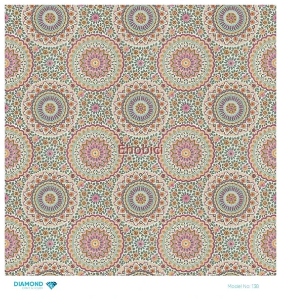 Diamond Pirinç Dekopaj Kağıdı - 138 - 30x30 ürün görseli 1